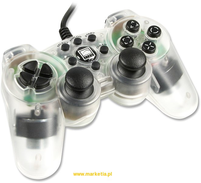 SL-4440-TWT Pad SPEED-LINK Strike Gamepad PlayStation3, przezroczysty
